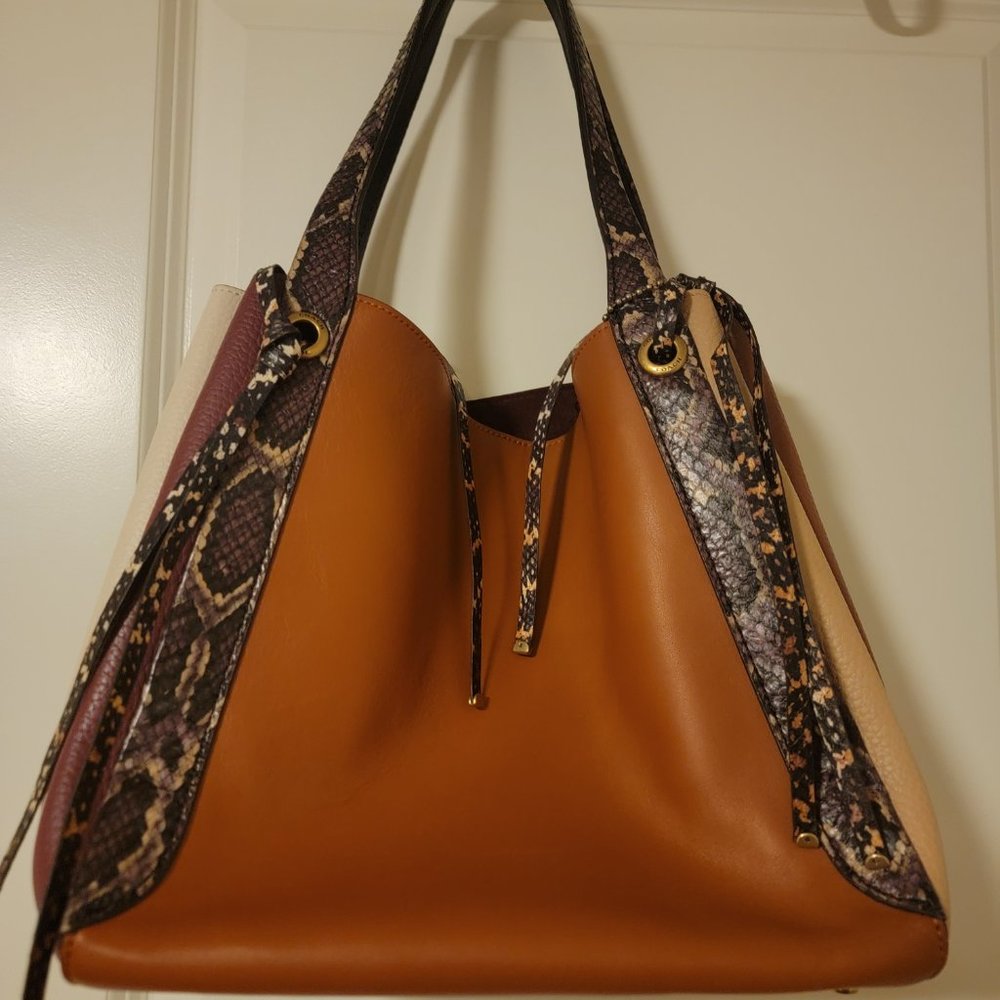 COACH Harmony Hobo in Colorblock Snakeskin